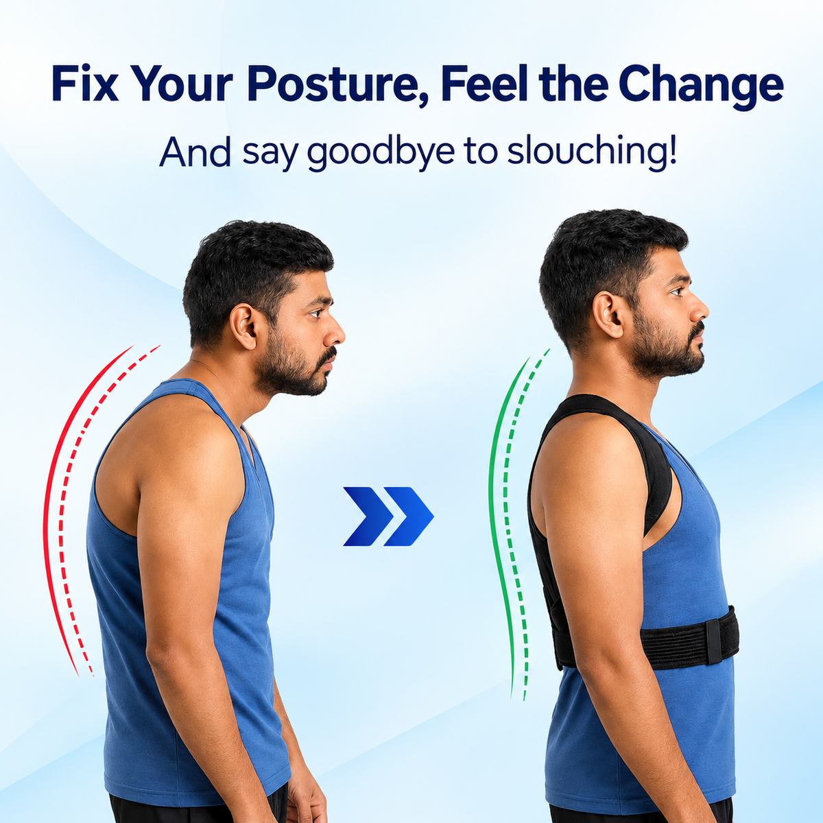 Magnetic Back Brace Posture Corrector Belt Free Size